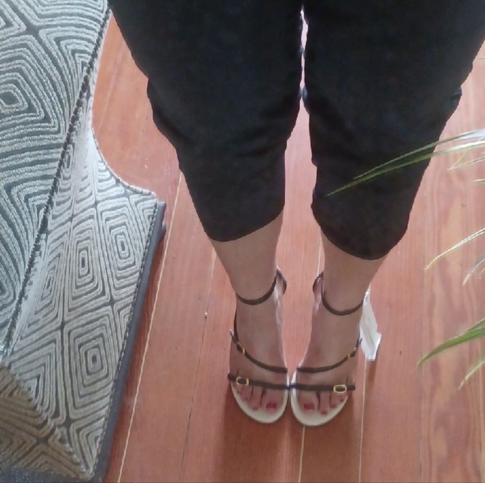 ALOHA Collection Black and White Sandals